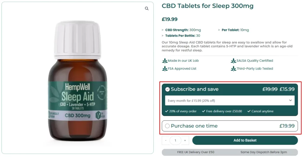 CBD Subscription Example