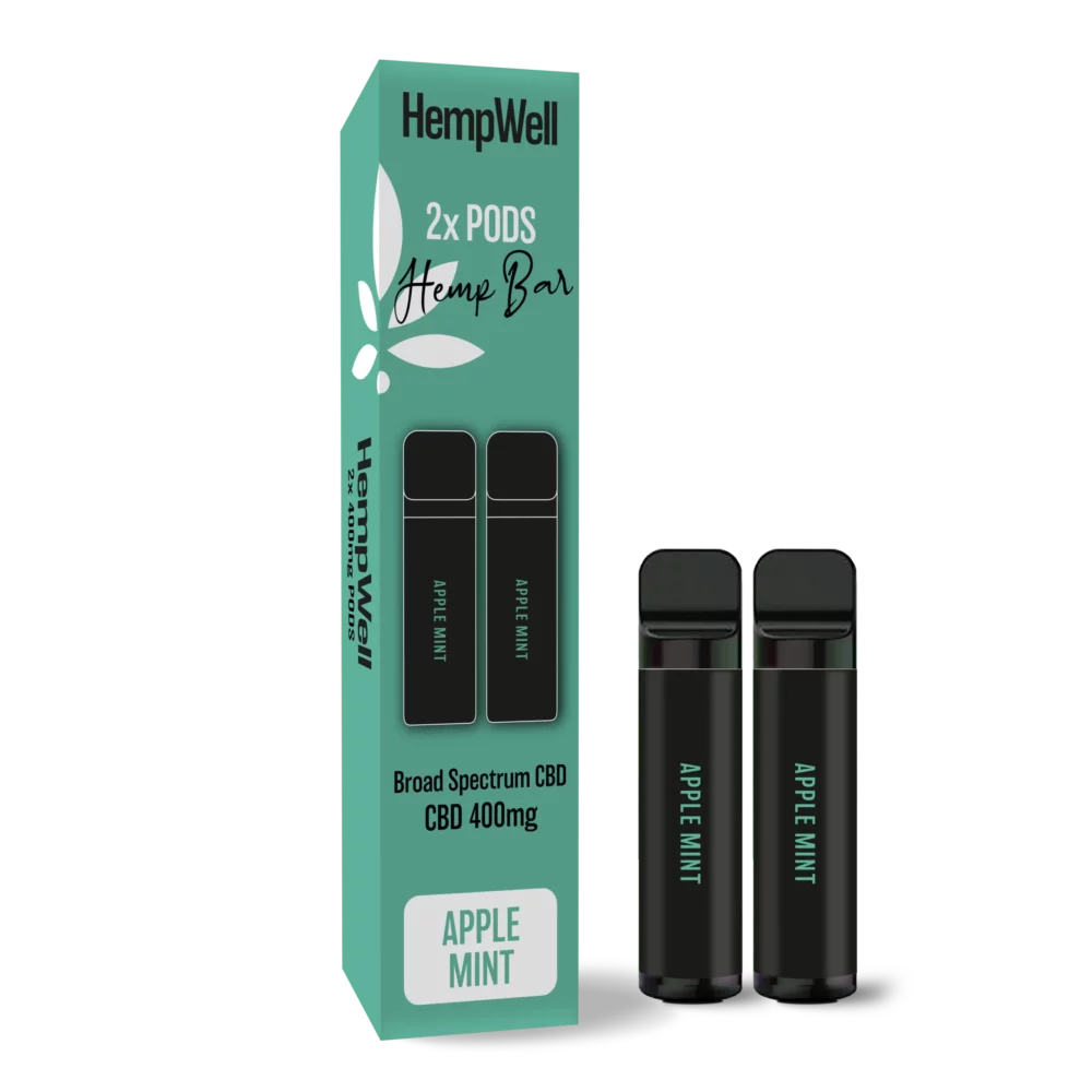 CBD Vape Pod Twin Pack Prefilled Pod Apple Mint Flavour 400mg