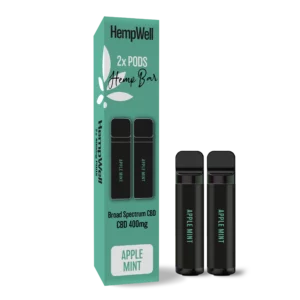 CBD Vape Pod Twin Pack Prefilled Pod Apple Mint Flavour 400mg