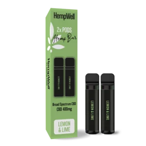CBD Vape Pod Twin Pack Prefilled Pod Lemon & Lime Flavour 400mg