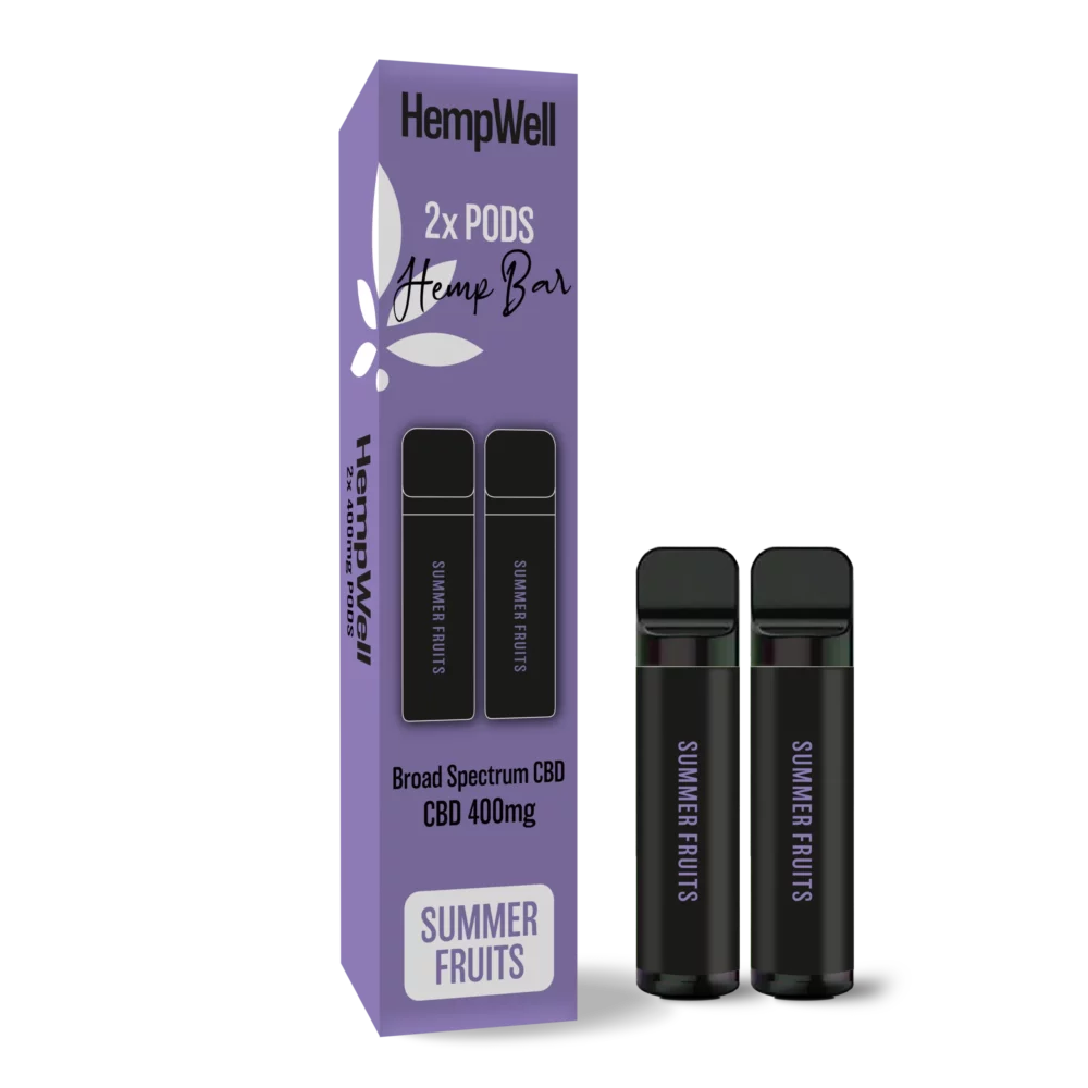 CBD Vape Pod Twin Pack Prefilled Pod Summer Fruits Flavour 400mg
