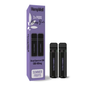 CBD Vape Pod Twin Pack Prefilled Pod Summer Fruits Flavour 400mg