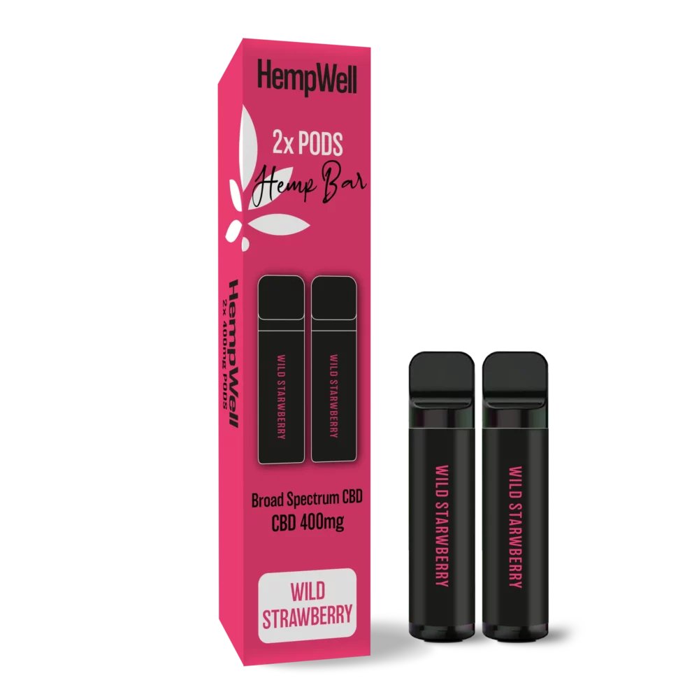 CBD Vape Pod Twin Pack Prefilled Pod Wild Strawberry Flavour 400mg