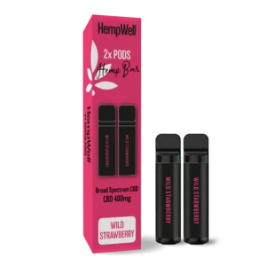 CBD Vape Pod Twin Pack Prefilled Pod Wild Strawberry Flavour 400mg